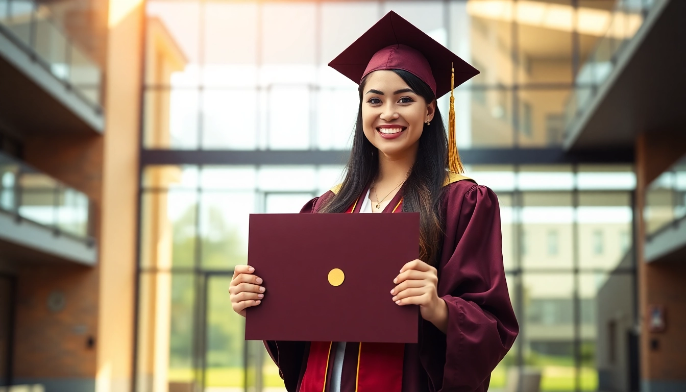 Celebrate achievement with an original university degree UK in hand, showcasing success in education.