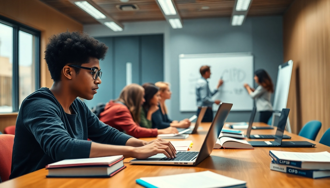 CIPD assignment help in a collaborative academic setting with students working together.