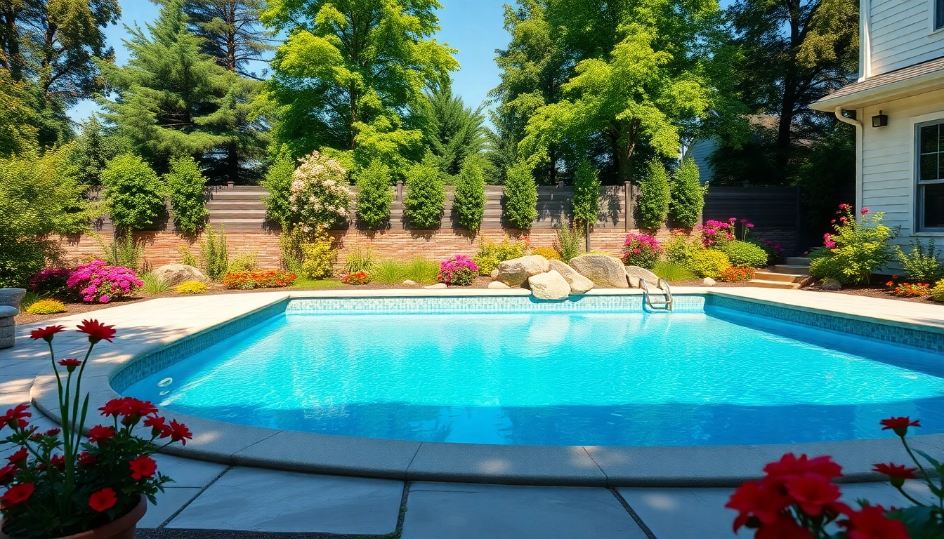 Build your own pool with a stunning above-ground design in a lush backyard setting.