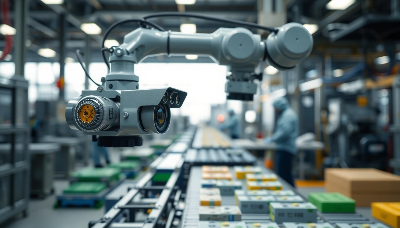 Analyze products using machine vision technology in an automated industrial setting.