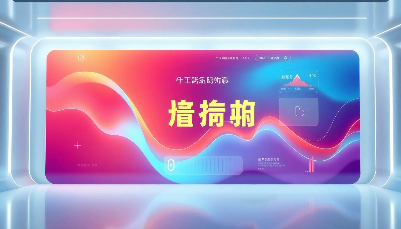 Showcasing the 美洽官网 interface in a vibrant, engaging digital design to enhance user experience.