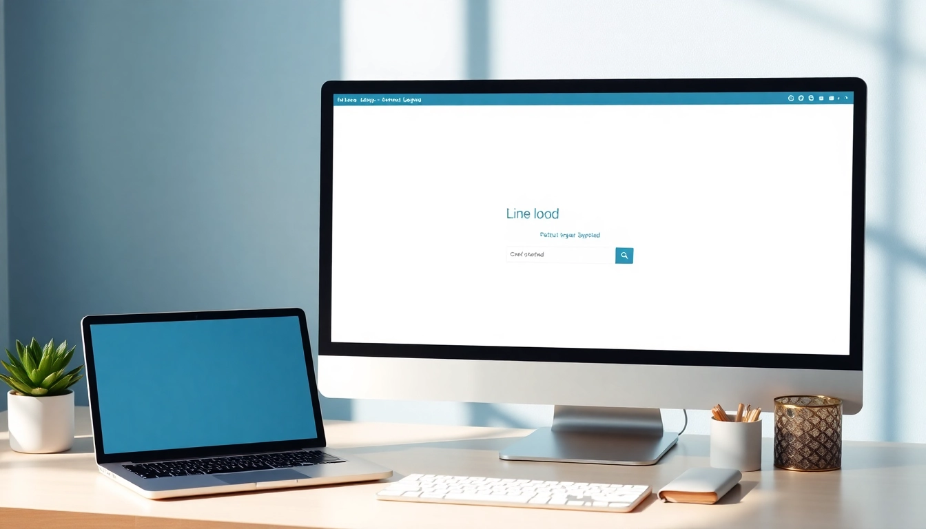 Download line下載電腦版 on a modern desktop setup featuring a laptop and stationery for better organization.