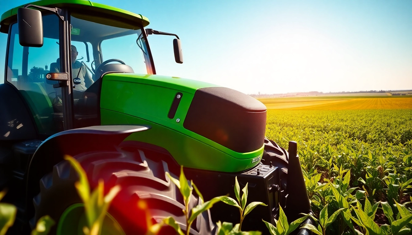 Deutz Fahr Traktor bei der Arbeit im grünen Feld, herausragende Leistung und Präzision.