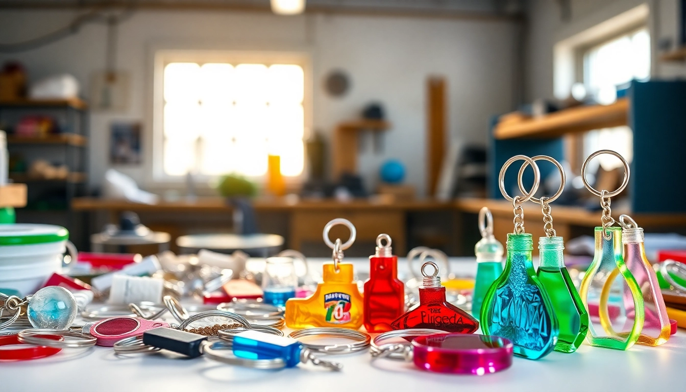 Showcasing acrylic keychain manufacturer products, featuring colorful custom designs and unique shapes.