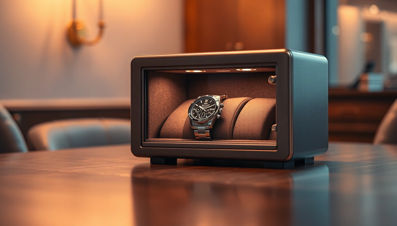 Showcasing a secure watch safe with elegant design and advanced locking features.