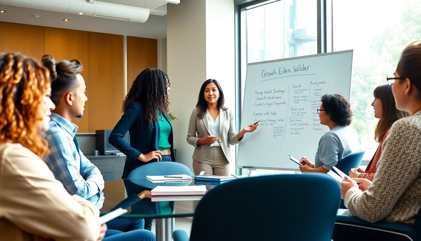 Eileen Wilder engaging with entrepreneurs in a professional coaching setting.