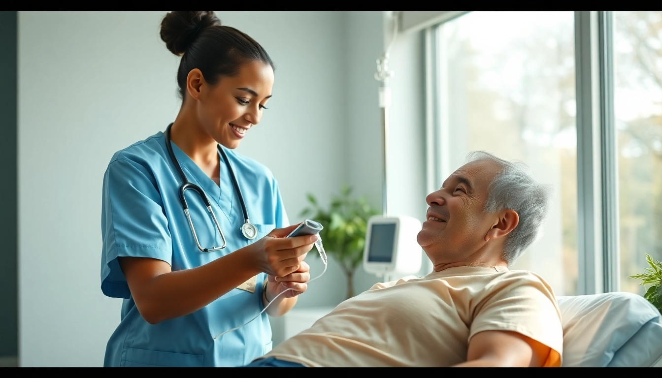 NAD IV therapy side effects are monitored by a professional nurse in a welcoming healthcare setting.