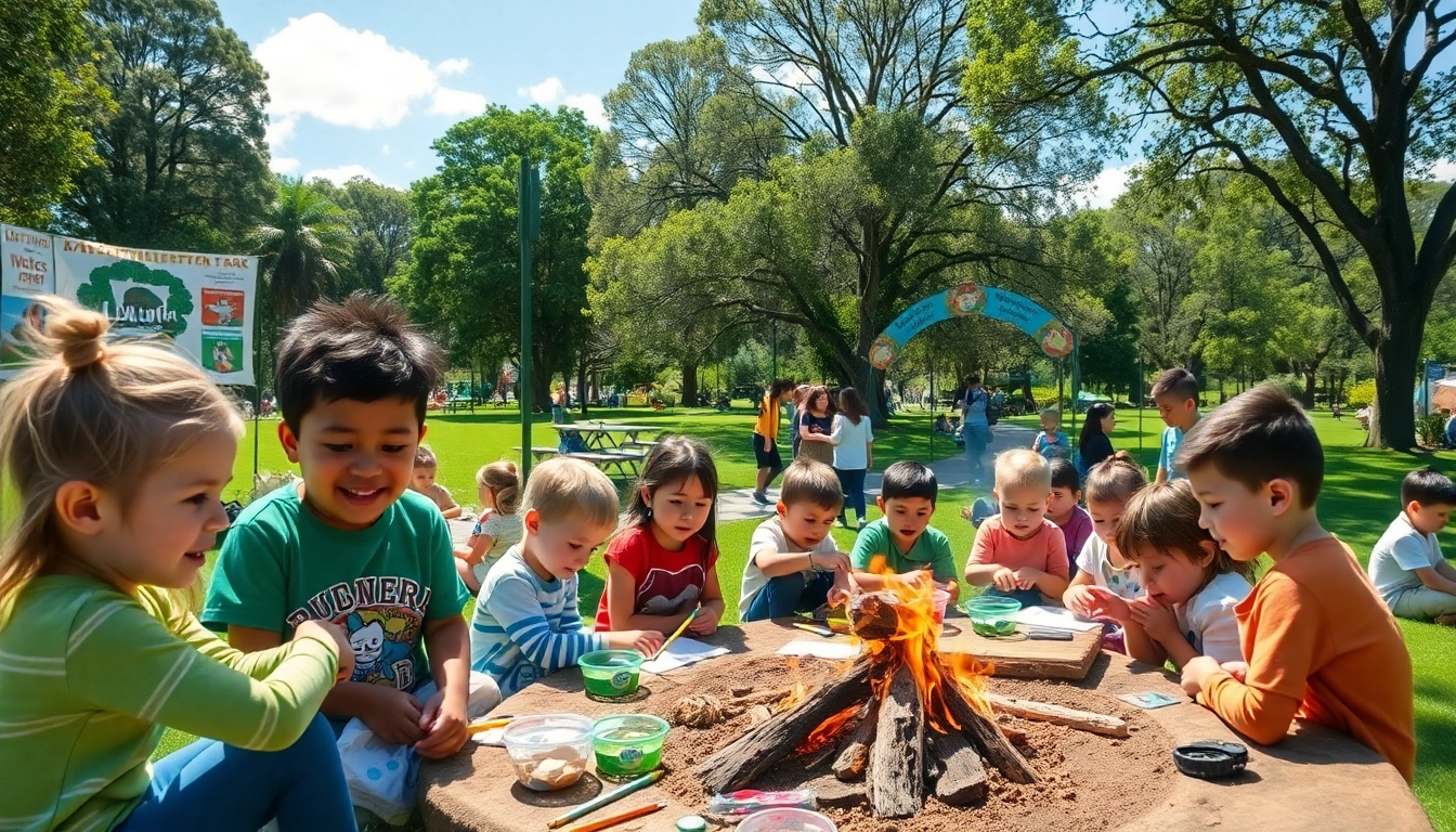 Engaging activities during the wildfire event perth with children participating in crafts and games.