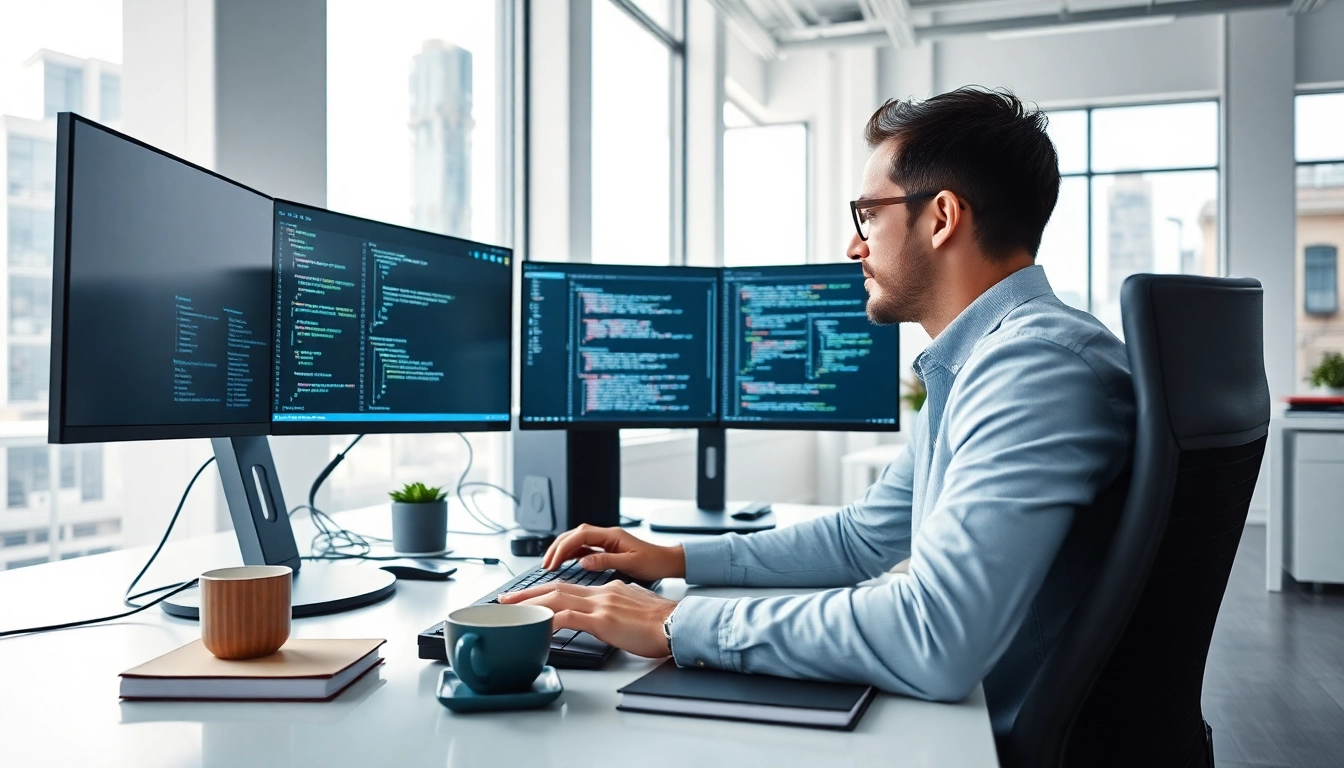 Engaging visual of a professional developer learning in the Online PHP certification course.