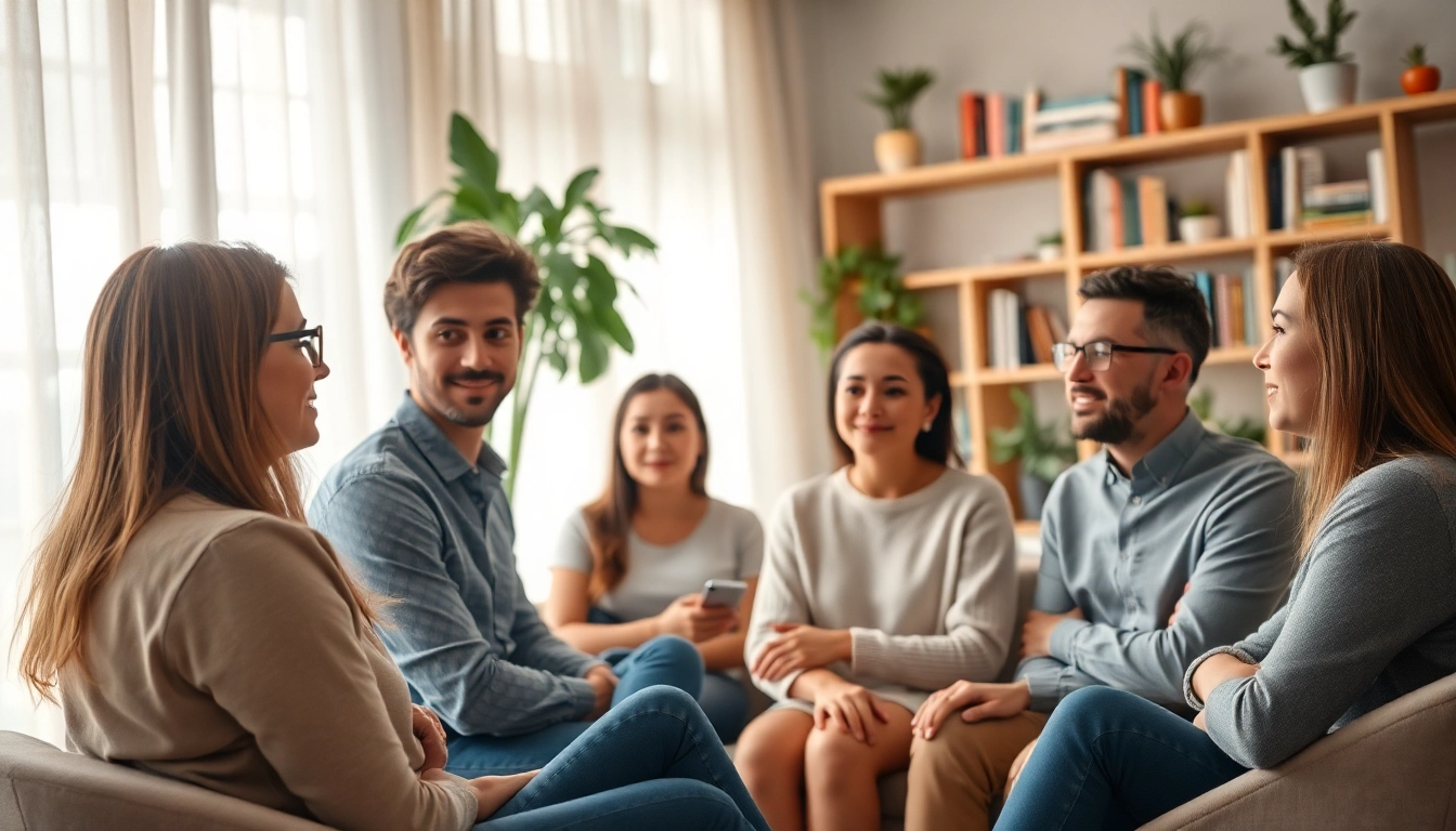 Group therapy session focusing on dealing with depression, highlighting empathy and hope.