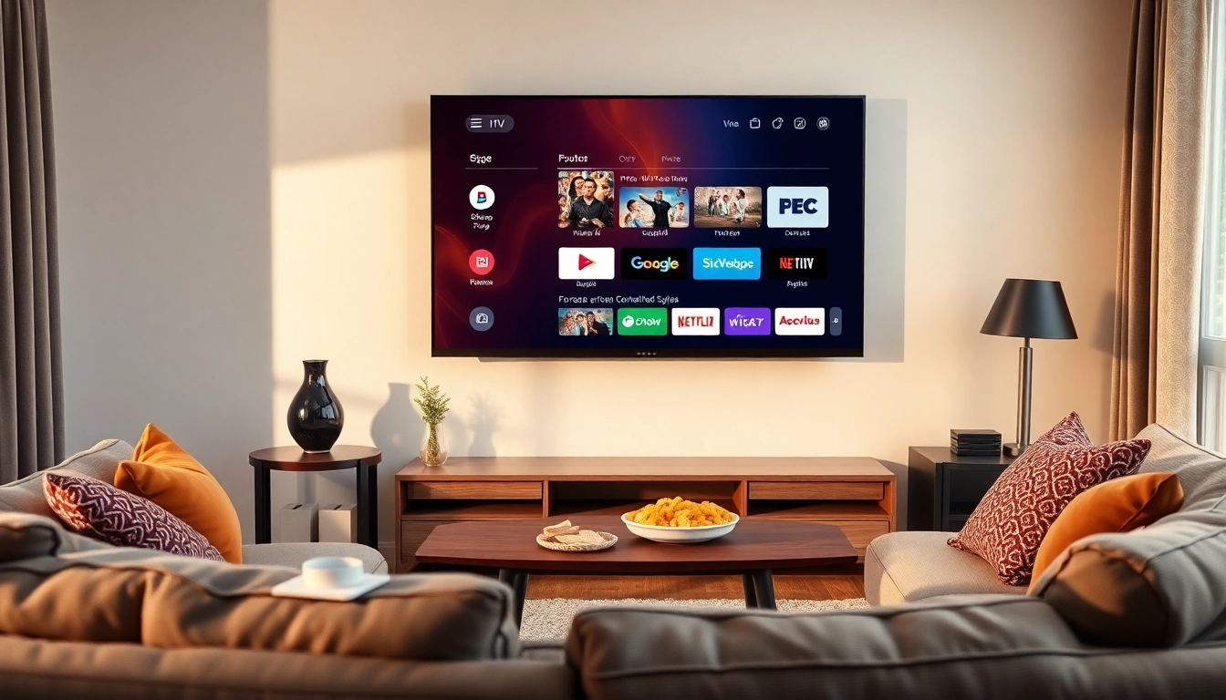 Disfruta Comprar Listas IPTV en una sala de estar acogedora con entretenimiento moderno.