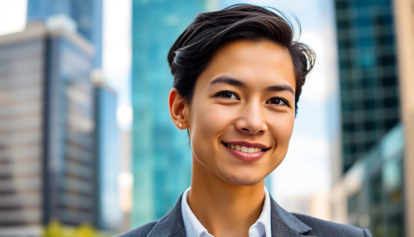 Capture stunning Denver Headshots of a professional in an urban setting with a relaxed demeanor.